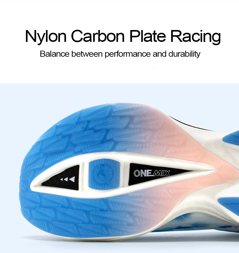 ONEMIX Nylon Carbon Plate Renn- und Trainingsschuhe für Herren mit vollständiger Stoßdämpfung, Sport-Carbon-Platte Laufschuhe – Detail 5