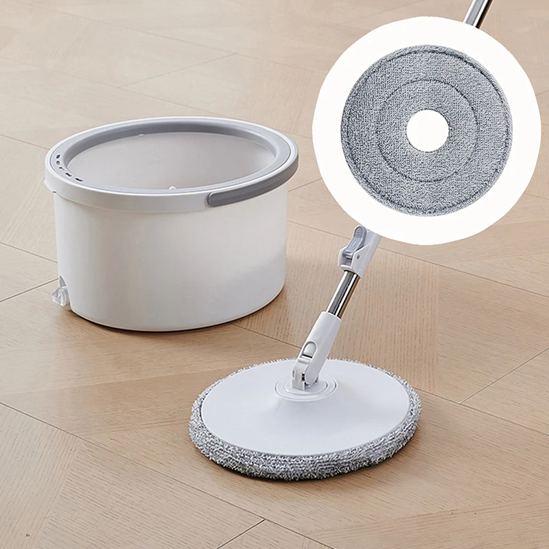 【YA】25cm Round Mop Head Cloth Spin Wring For Cleaning Floors Pad Home Replacement Universal Accessories 360 Rotating  Towels