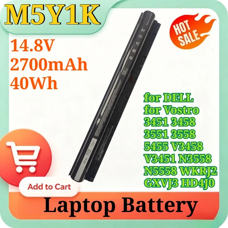 

M5Y1K 14.8V 2700mAh 40Wh Laptop Battery for DELL for Vostro 3451 3458 3551 3558 5455 V3458 V3451 N3558 N5558 WKRJ2 GXVJ3 HD4J0