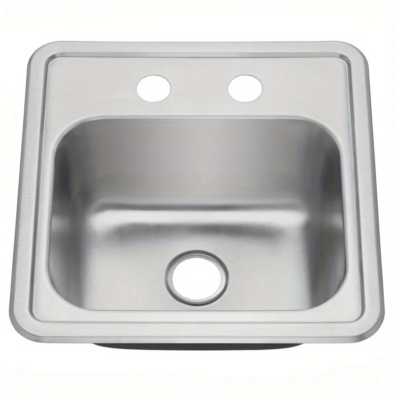 15-inch stainless steel top mount single bowl bar ready for utility sink