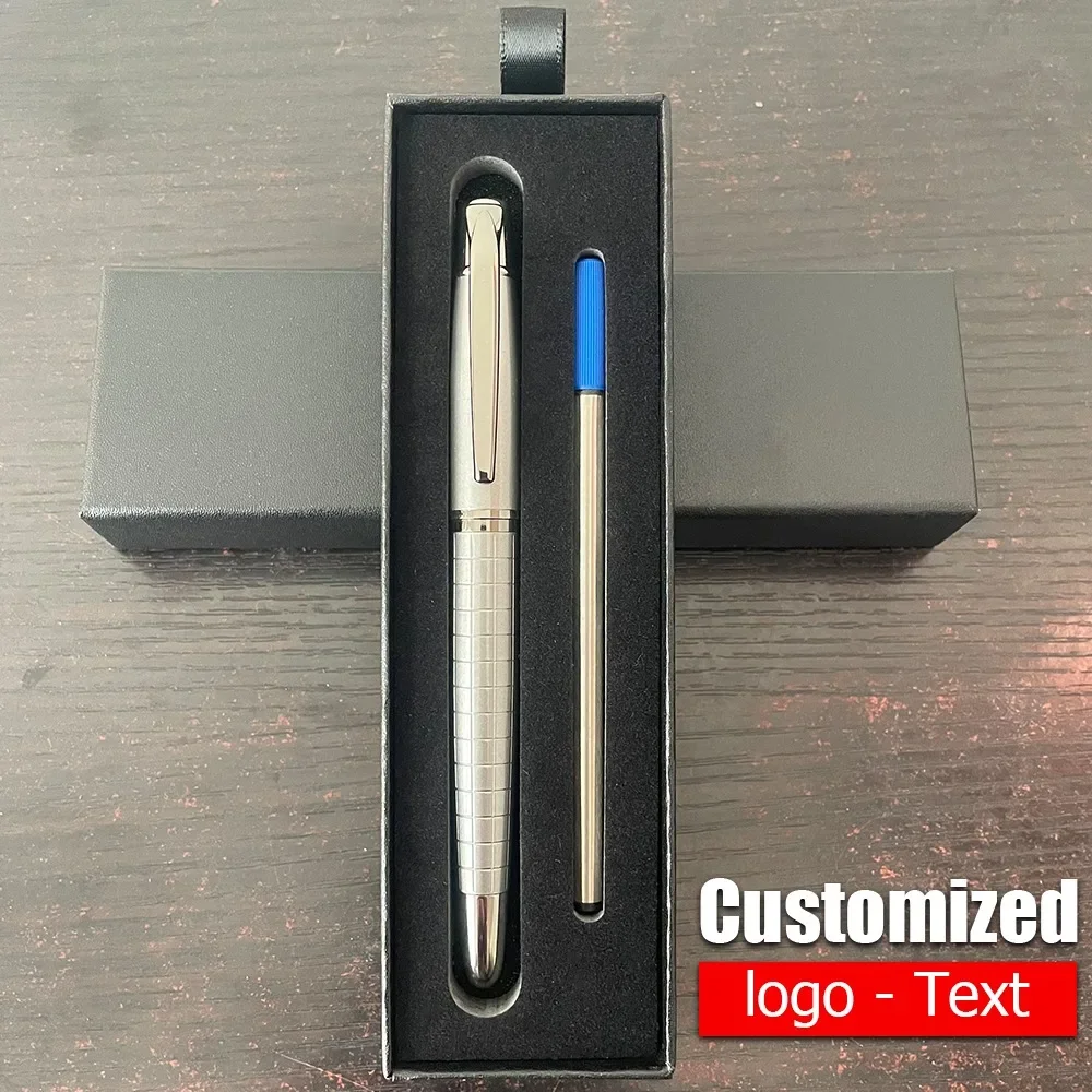 

Luxury Metal Ballpoint Pens Box Set Fre Customization of Logo Name Text Signature Pen Box Set Busines Office Stationery Gift Set