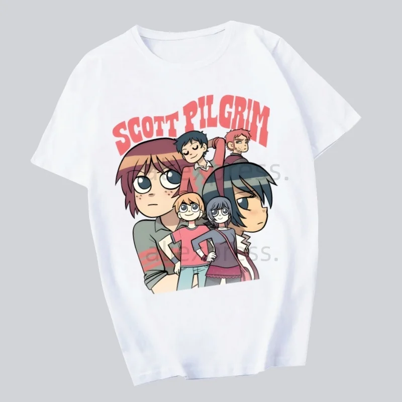 

Футболка Scott Pilgrim, мужские рубашки, качественные летние топы, футболки с короткими рукавами, футболка