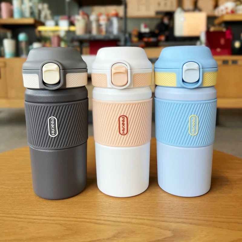 

Portable Vacuum Insulated Coffee Mug Pinkah Winter Simple Design 316 Stainless Steel Water Bottle for Men And Women Travel