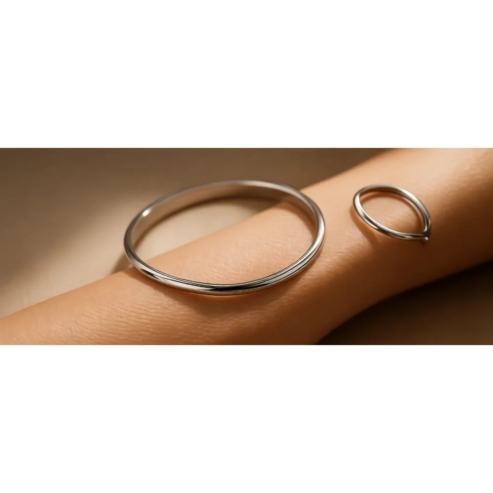 

Браслет из стерлингового серебра 925 пробы с глянцевой витой отделкой для женщин и девушек, позолоченный 24-каратным золотом и розовым золотом, круглый, для вечеринок, в подарок