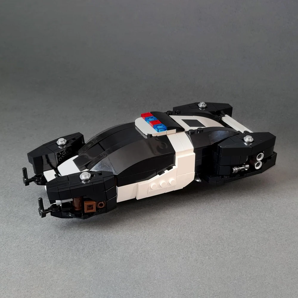 Buildmoc-男の子のためのホバリングポリスビルディングブロック,ビルディングブロック,車のモデルのおもちゃ,映画のアイデア,誕生日プレゼント