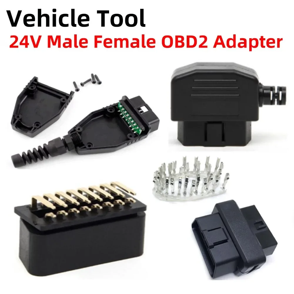 

12 Types Option J1962 Male Connector 12V Car OBD Shell Plug with Screws OBD2 16pin OBD DIY Assemble Diagnostic Interface Socket