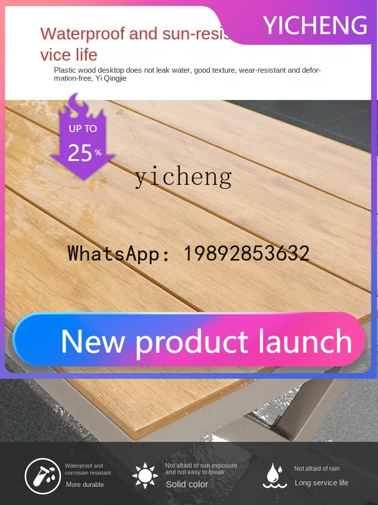 

CJ5 Outdoor Desk-Chair Portable Terrace Armchair Outdoor Outdoor Nordic Folding Table and Chair Combination