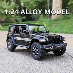 1:22 Jeeps Wrangler Rubicon Alloy Car Model Diecasts Metal Off-road Vehicles Car Model Simulation Collection Toys Gift