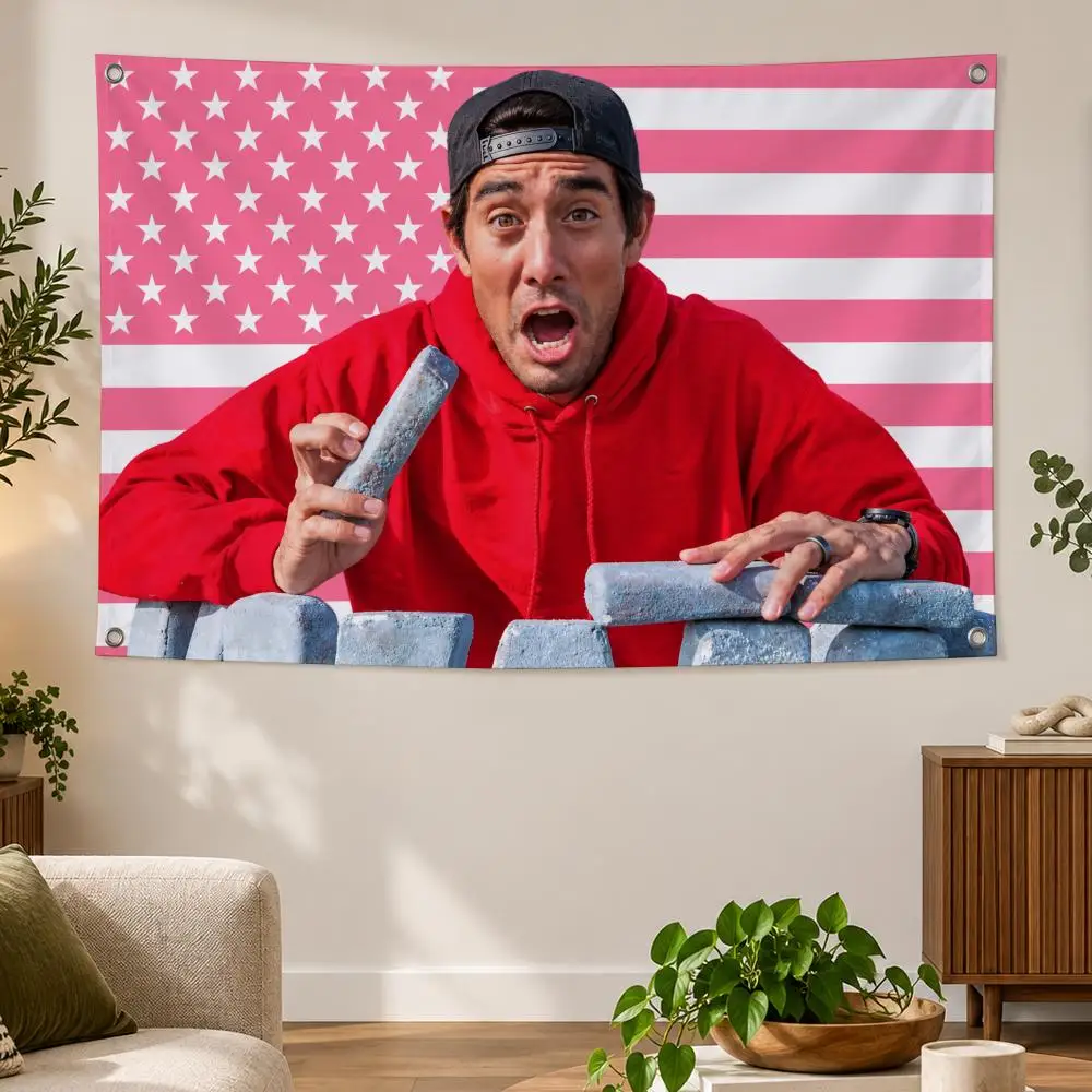 Influencer Z-Zach King Flags Banner Decor for Bedroom,Garden,Party,Club,Indoor Outdoor, Fan Gift