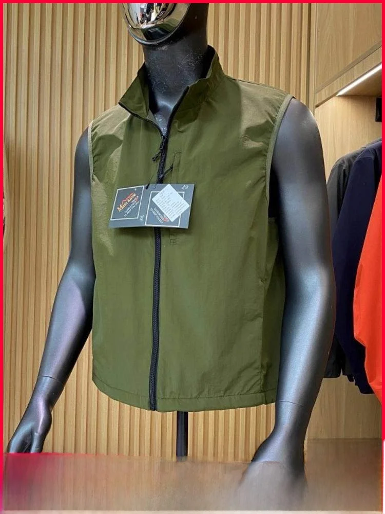 

Men's Lightweight Breathable Outdoor Climbing Vest Autumn Casual Nylon Fabric Windproof Water-resistant Me Lined Jaet