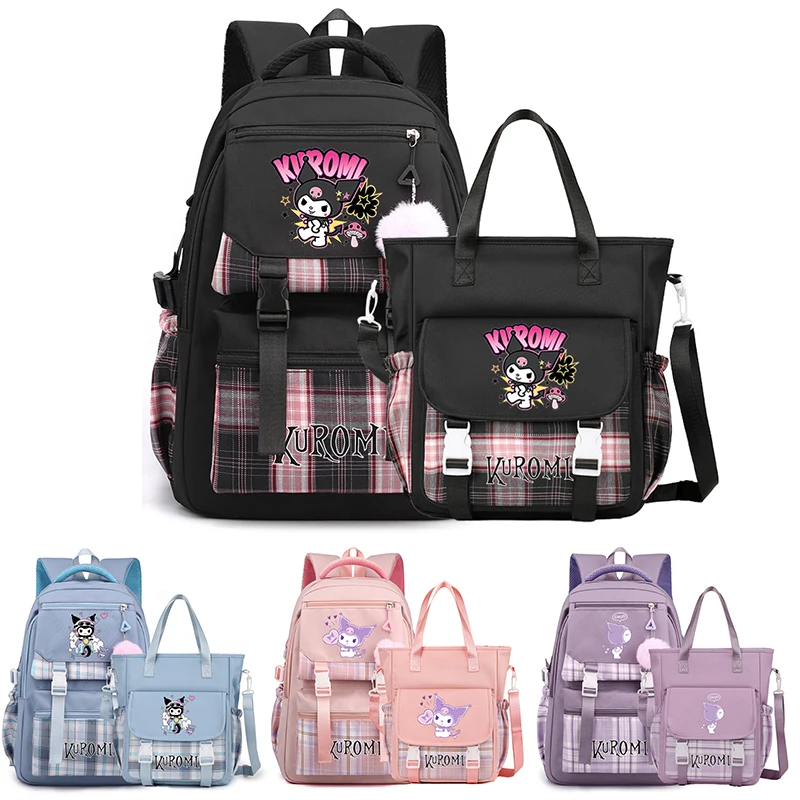 

Сумка Sanrio Cinnamoroll для мужчин и женщин, набор из 2 предметов, сумка для переноски, сумка-мессенджер для школы для подростков