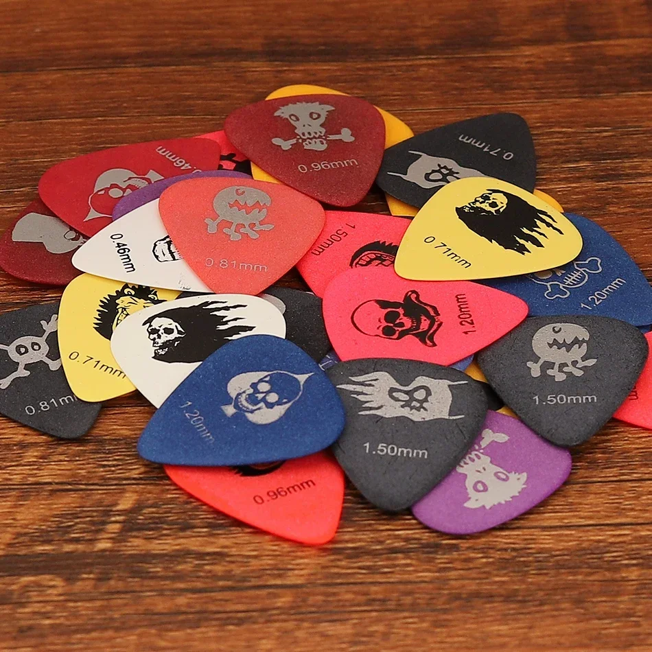 30/40/50 Pcs Alice Monster Pattern Matte Celluloid Guitar Picks For Acoustic Electric Guitar Mediator Thickness 0.46mm - 1.50mm