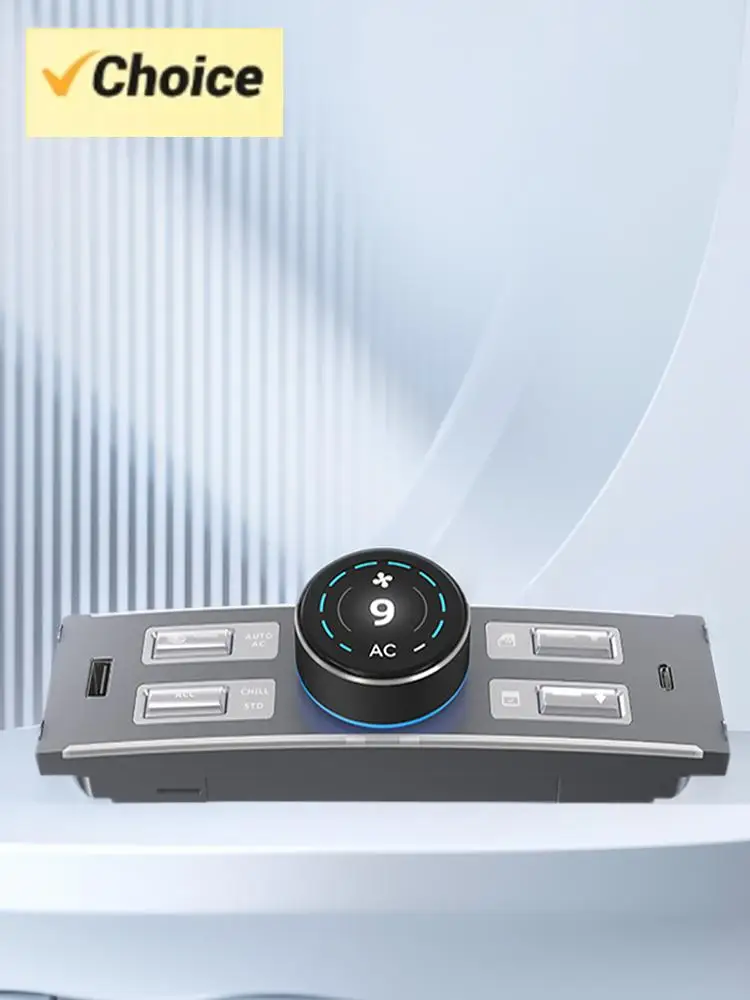 

AC Control & Passenger Seat Control USB & Type C Port LCD Intelligent Physical Button Knob for Tesla Model Y Model 3 2021-2024