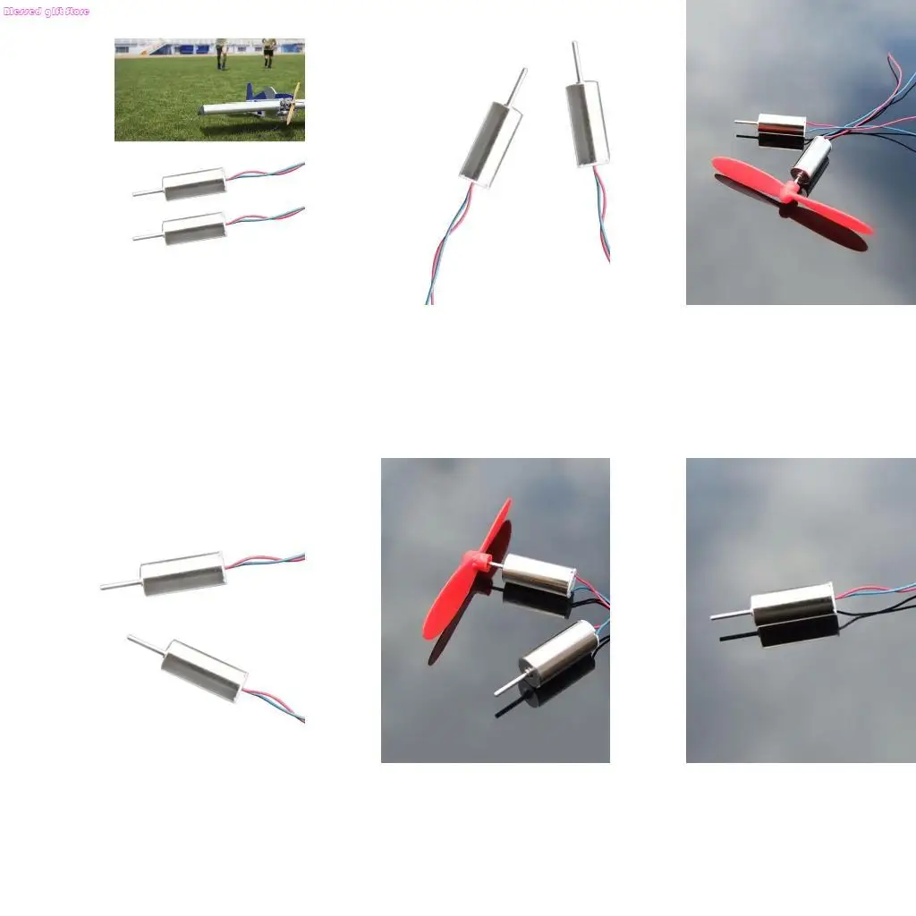 

D0JC 2PCS Remote Control Helicopter 7X16MM Motor High Speed Coreless Motors Replacement For Model Aircraft with High Torque