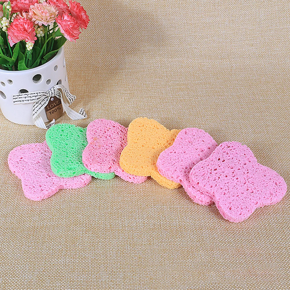 Éponge de nettoyage du visage en pâte de bois naturelle, 15 pièces, éponge de nettoyage douce et Durable pour le démaquillage, soins de la peau