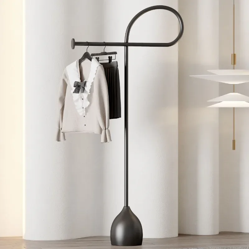 Simple Standing Coat Rack Floor Clothes Hanger Entrance Hall Bedroom Storage Removable Clothes Drying Racks Minimalist Furniture