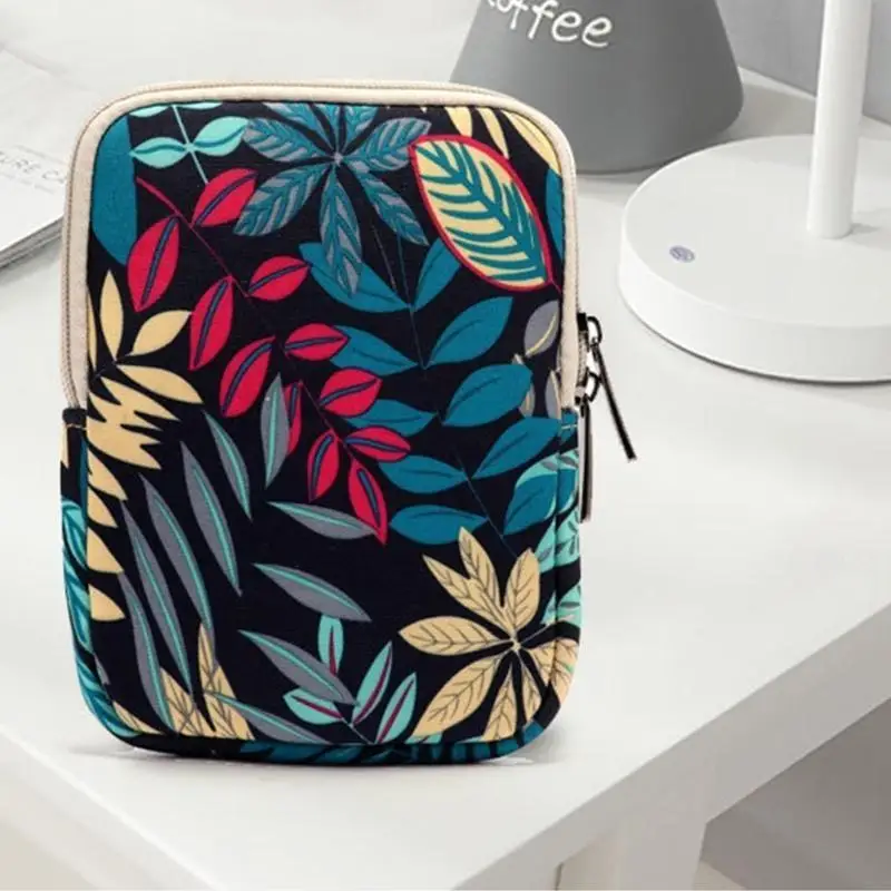 Book Sleeve Book Cover Book Protector Floral Printed with Zipper Washable Fabric for Teen Adult Chlidren Teacher Student 