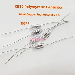 5pcs Capacitor CB10 3PF-220PF Capacitores de filme de poliestireno axial 10PF 20PF 30PF 51PF 100PF 100V 5%