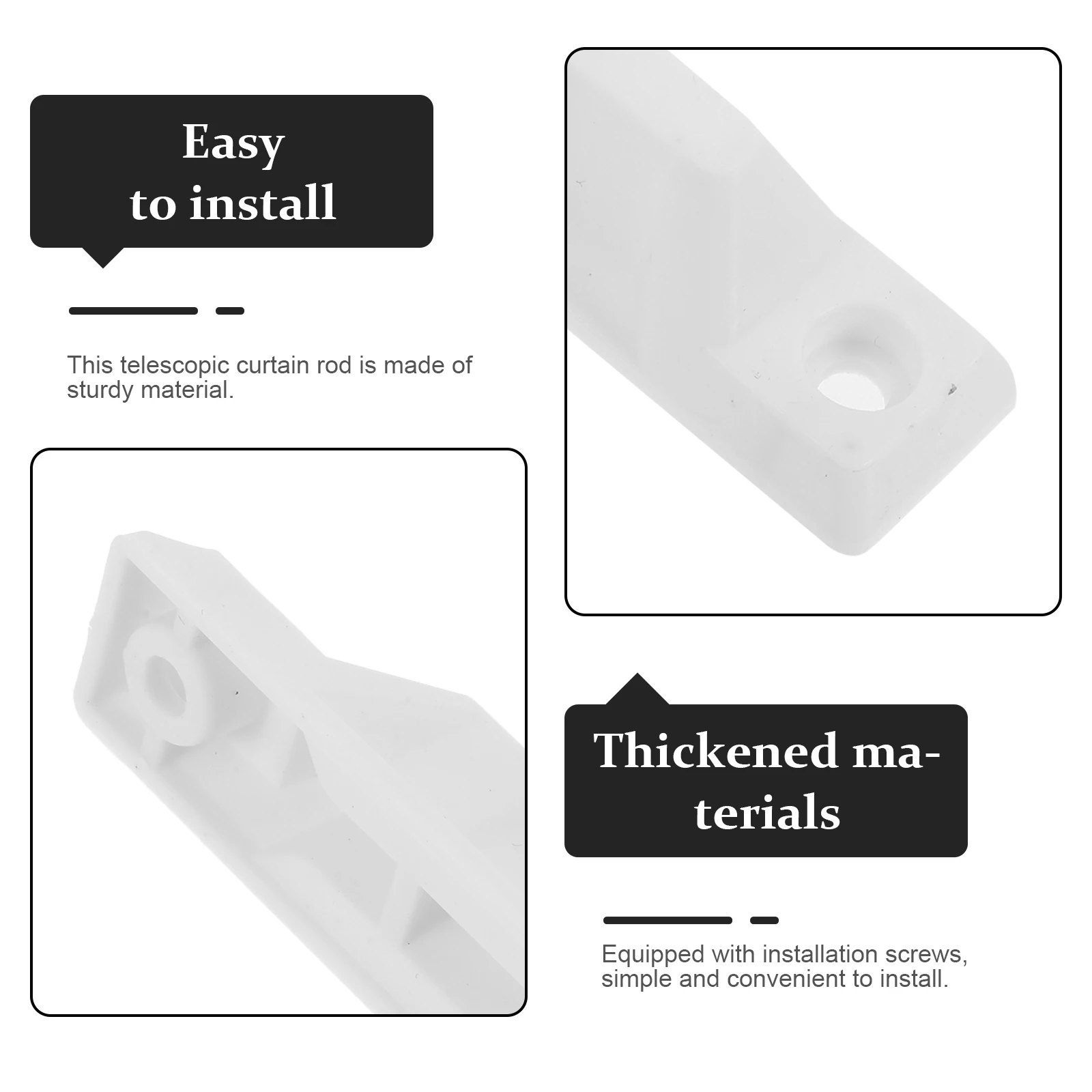 

4pcs Handles Thickened Window Cabinet Door Pulls White Plastic Anti Slip Sliding Hardware