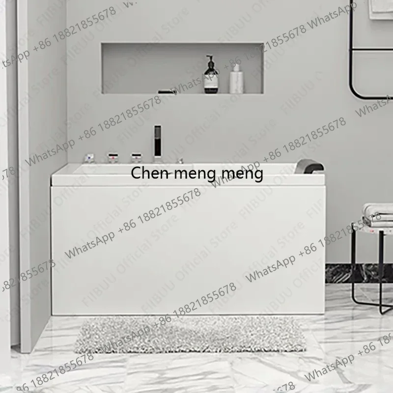 03 Premium Quality Household Bathtub Acrylic Tub With Dual-side Skirt Left Skirt, Multi Functional Soaking Bath, Bathroom Furnit