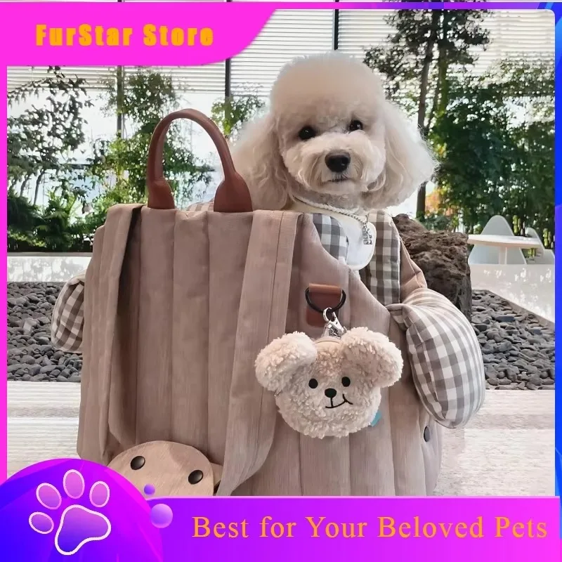 FurStarChic French Pet Travel Bag Portable Dog Cat Car Carrier Luxury Pet Bag Dog Carrier Mesh Breathable Carrier Bags For Cats