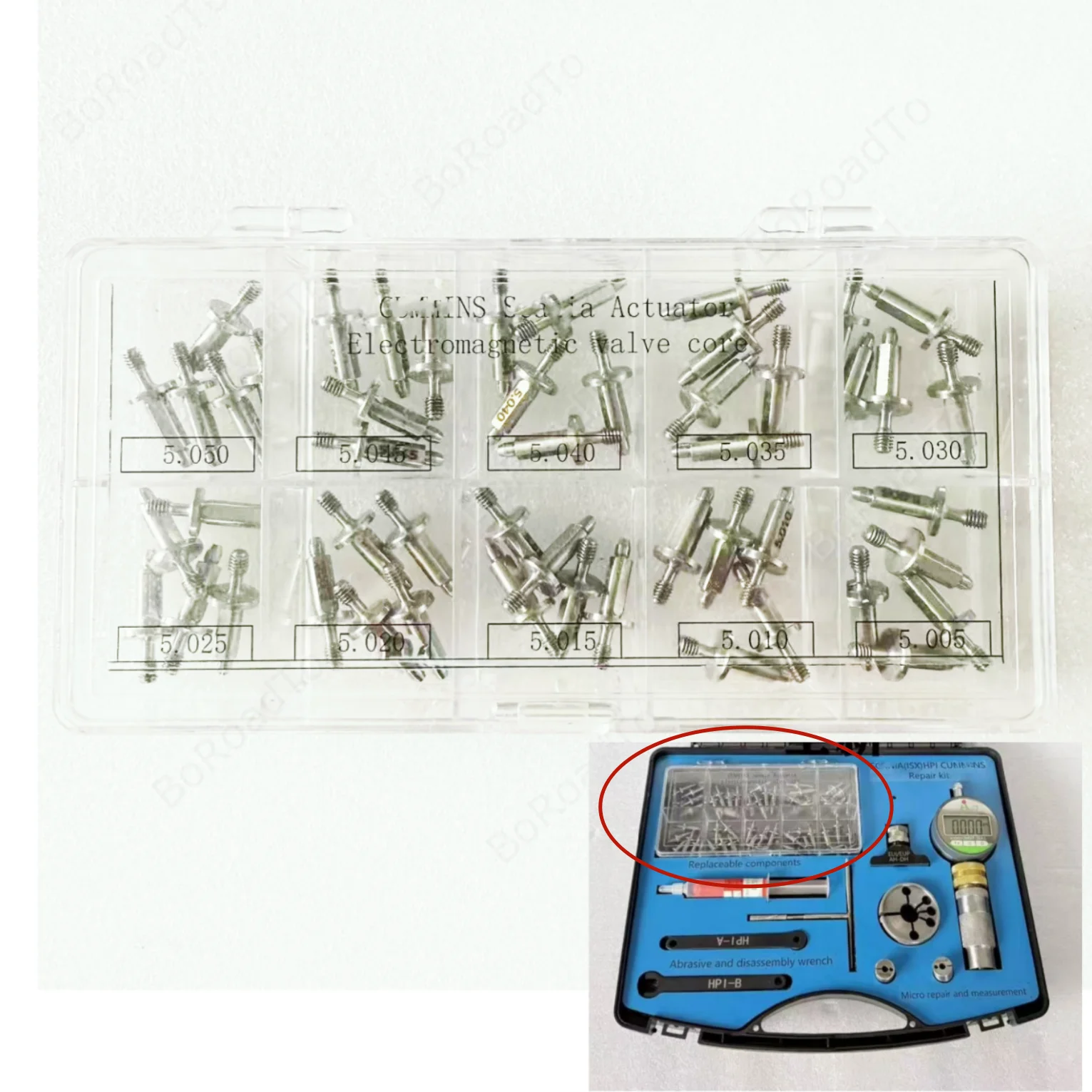 

EUI HPI Diesel Injector Washer Gaskets Armature Actuator Electromgnetic Valve Core 5.005-5.050 for Cummins Scania