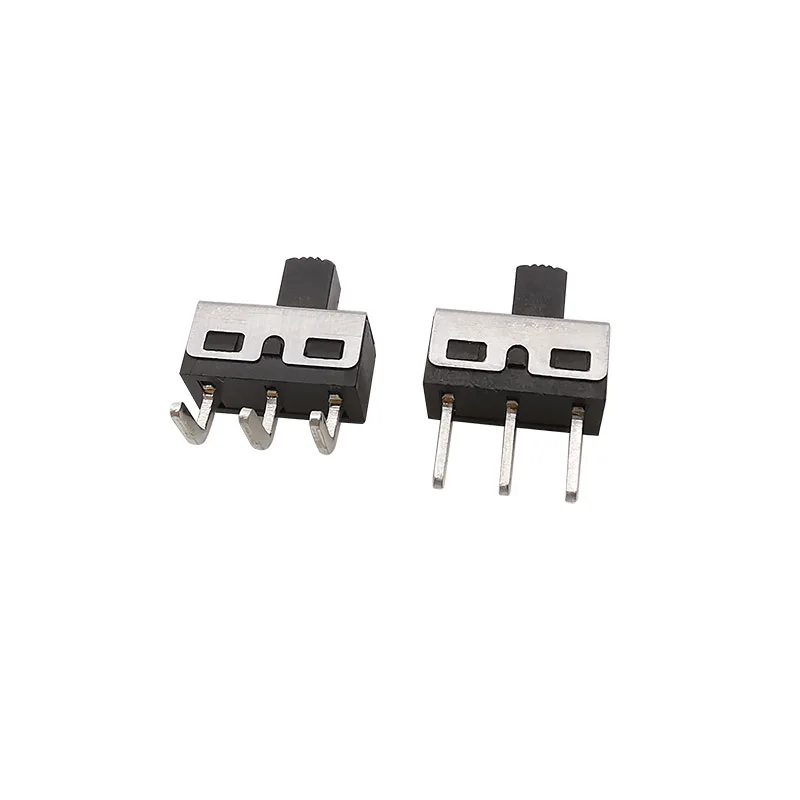 5/10Pcs Toggle Switch Straight / Right Angle 3 Pin 1P2T Handle High 5mm 2A/125V Slide Toggle Switch SS12D10 / SS12D06