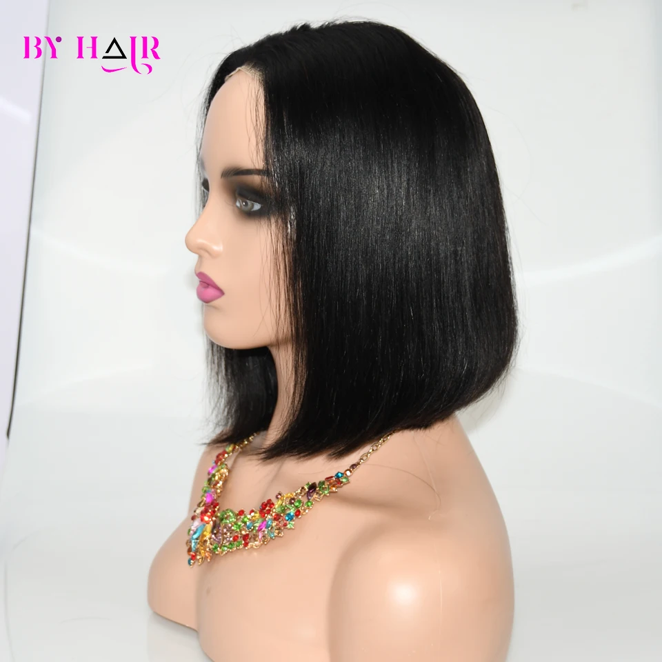 Short Bob Wigs For Women Straight Lace Front Wigs Glueless Wig Ready To Wear Human Hair Wigs Pre Cut Transprent 4x4 Closure Wig