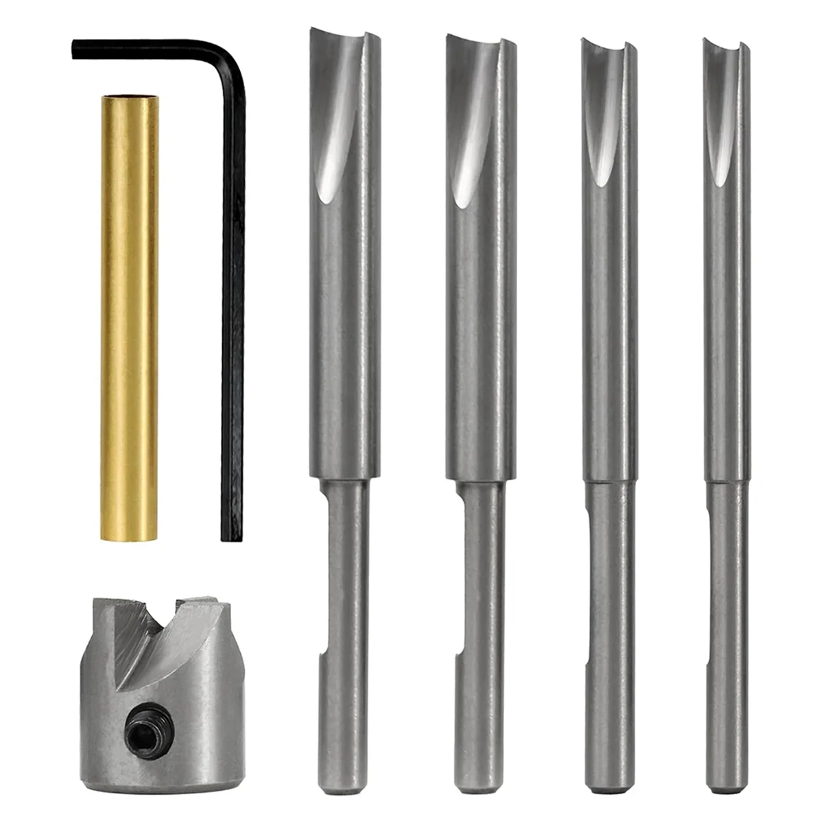 

7Pcs Pen Mill Set, Pen Barrel Trimming System with Pilot Cutter Shafts, 7mm, 8mm, 3/8 Inch, 10mm Mill Trimmer Set