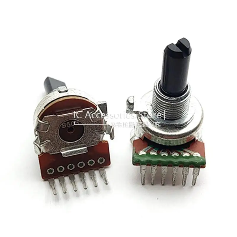 3 uds 161 tipo B503 dúplex B10K B20K B50K B100K B104 amplificador de potencia de altavoz de Audio potenciómetro de volumen 16MM 6 pines medio eje 20MM