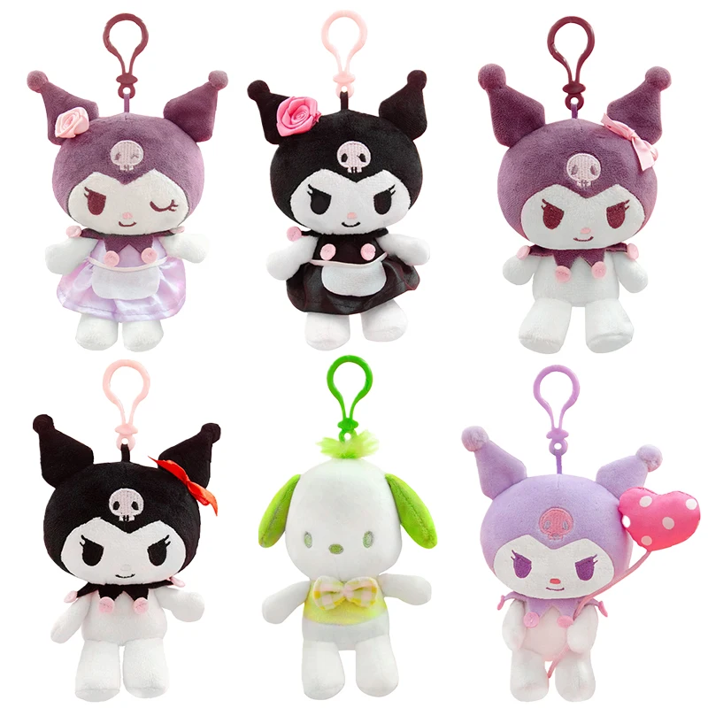 

16 см Sanrio kuromi плюшевый мягкий брелок Мягкая Кукла Плюшевая моя мелодия кошка симпатичная кавайная почтовая игрушка кулон детский подарок на день рождения