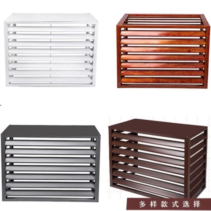 custom aluminum alloy air conditioner outer cover zinc steel balcony guardrail stainless rain grid louver vent