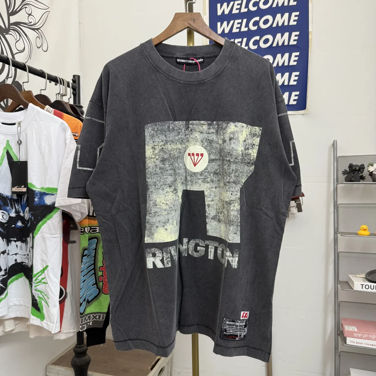 

Мужская винтажная футболка RRR23 в стиле ретро, свободного кроя, повседневная, с коротким рукавом, в американском уличном стиле, для молодежи, летняя мода