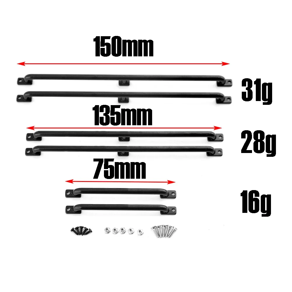 007RC Metal Railing Handrail Side Body Bar Car Shell Crossbar for SCX10 TRX4 D90 YIKONG 4102 4103 ZP1001 1/10 RC Crawler Car Upg