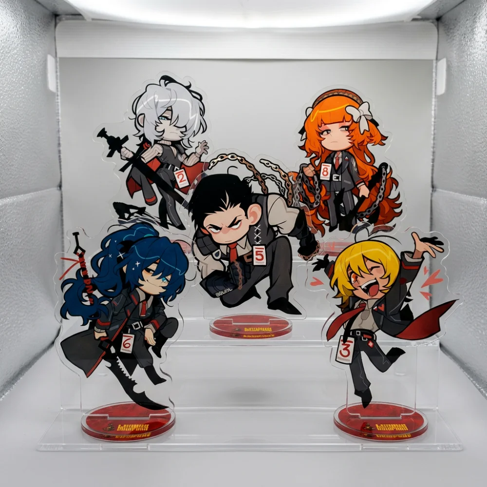 Anime Game Limbus Company Acrylic Stand Keychain 10cm Chibi Yi Sang Dante Faust Don Quixote Desk Decor Collectible Fans Gift