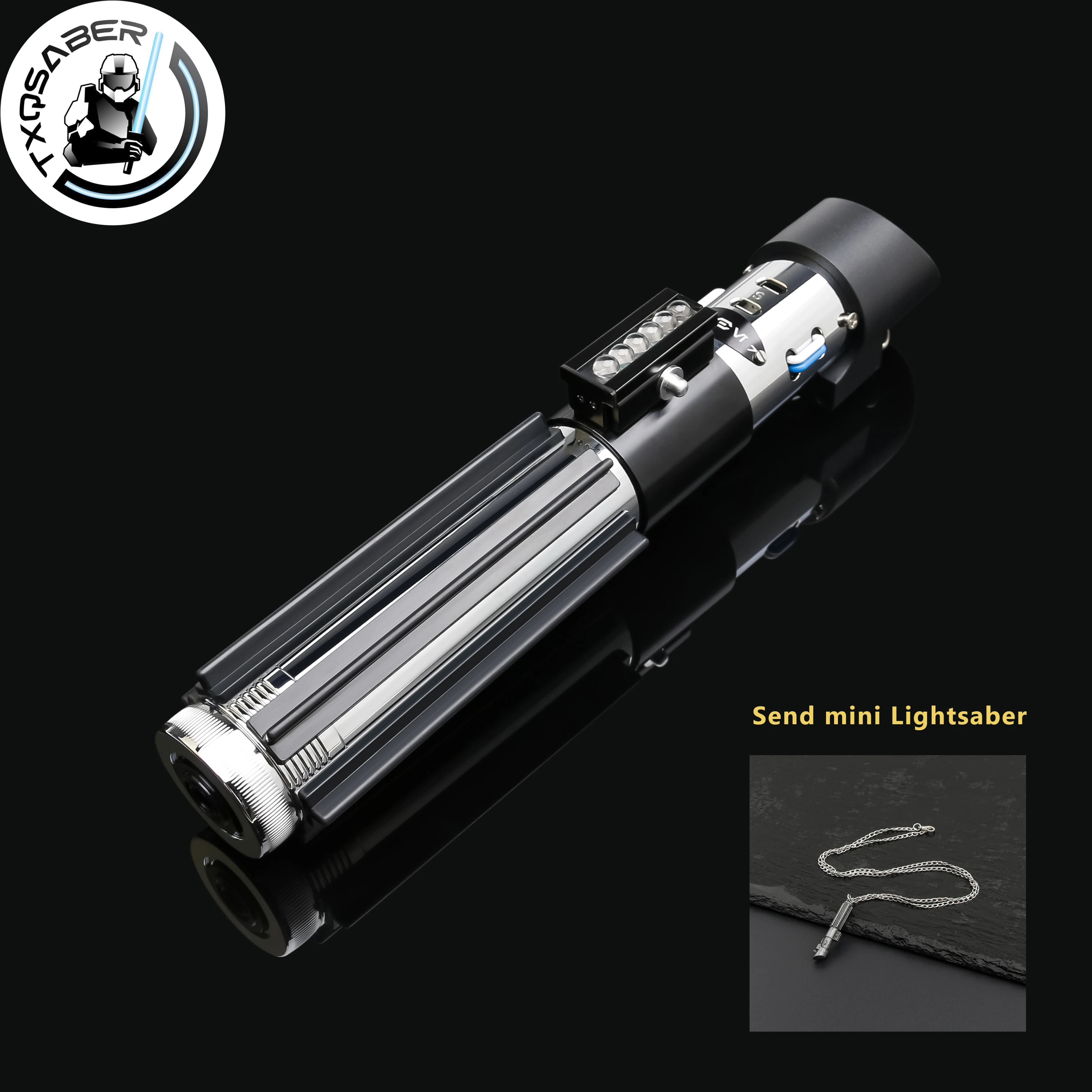 TXQSABER Lightsaber Replica Vader EP5 SD RGB Noe Pixel Light Sword Metal Handle FOC Smooth Swing Blaster Jedi Laser Sword Toys