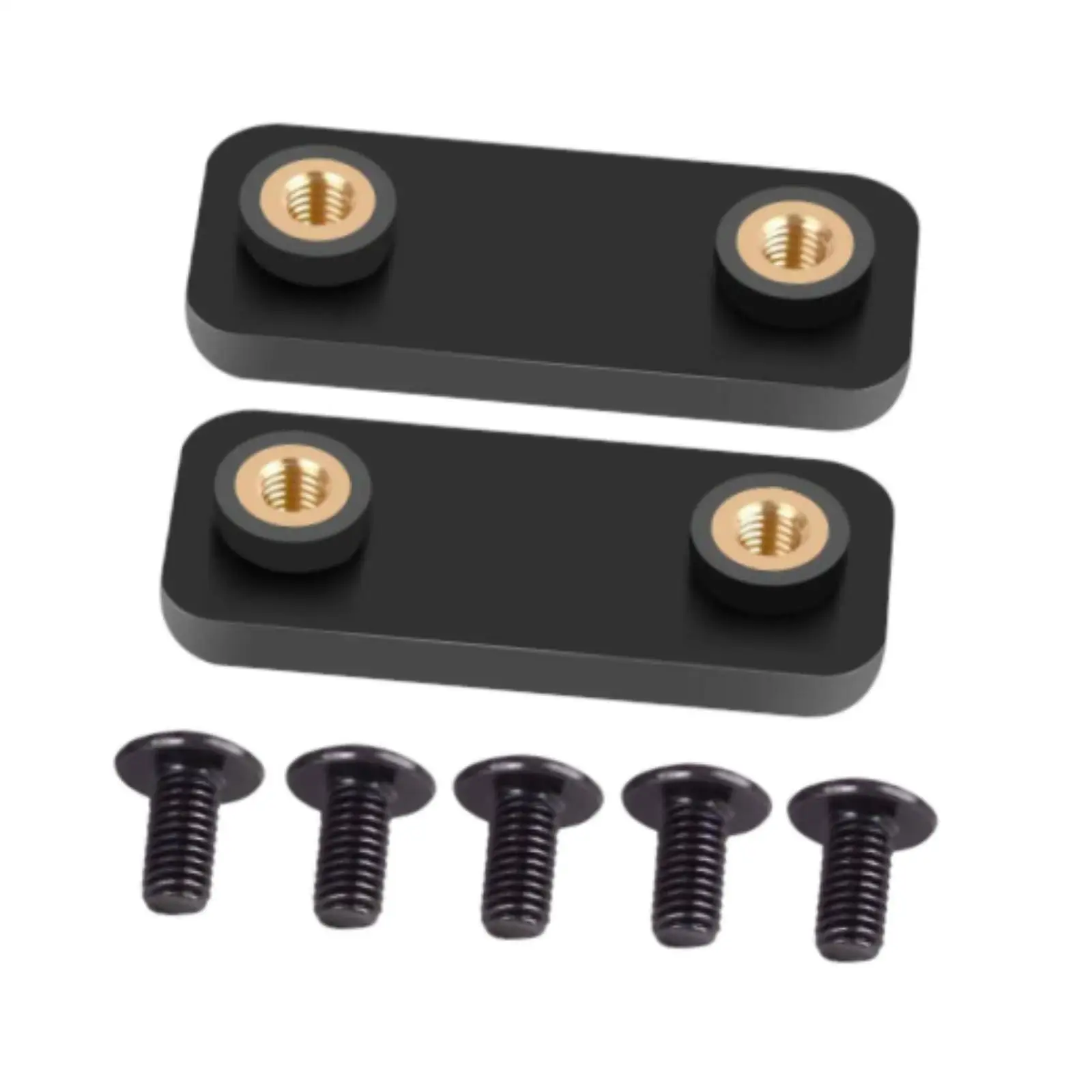 

Rear Door Mounting Plates for Truck Cap Compatible 64658 High Strength Plastic Replacement Black Accessory