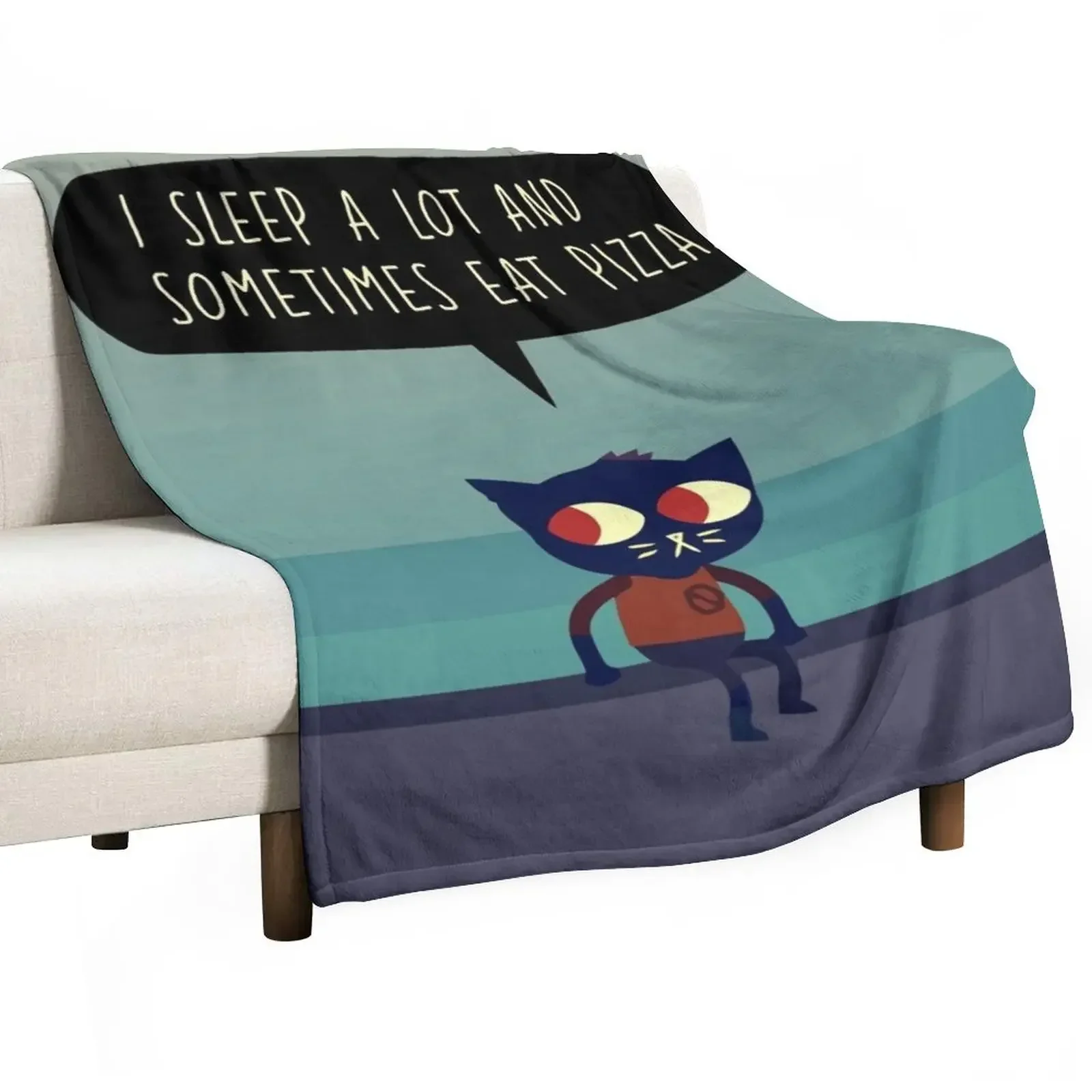 

Night In The Woods Pizza Throw Blanket decorative bed plaid Multi-Purpose Summer Beddings Blankets