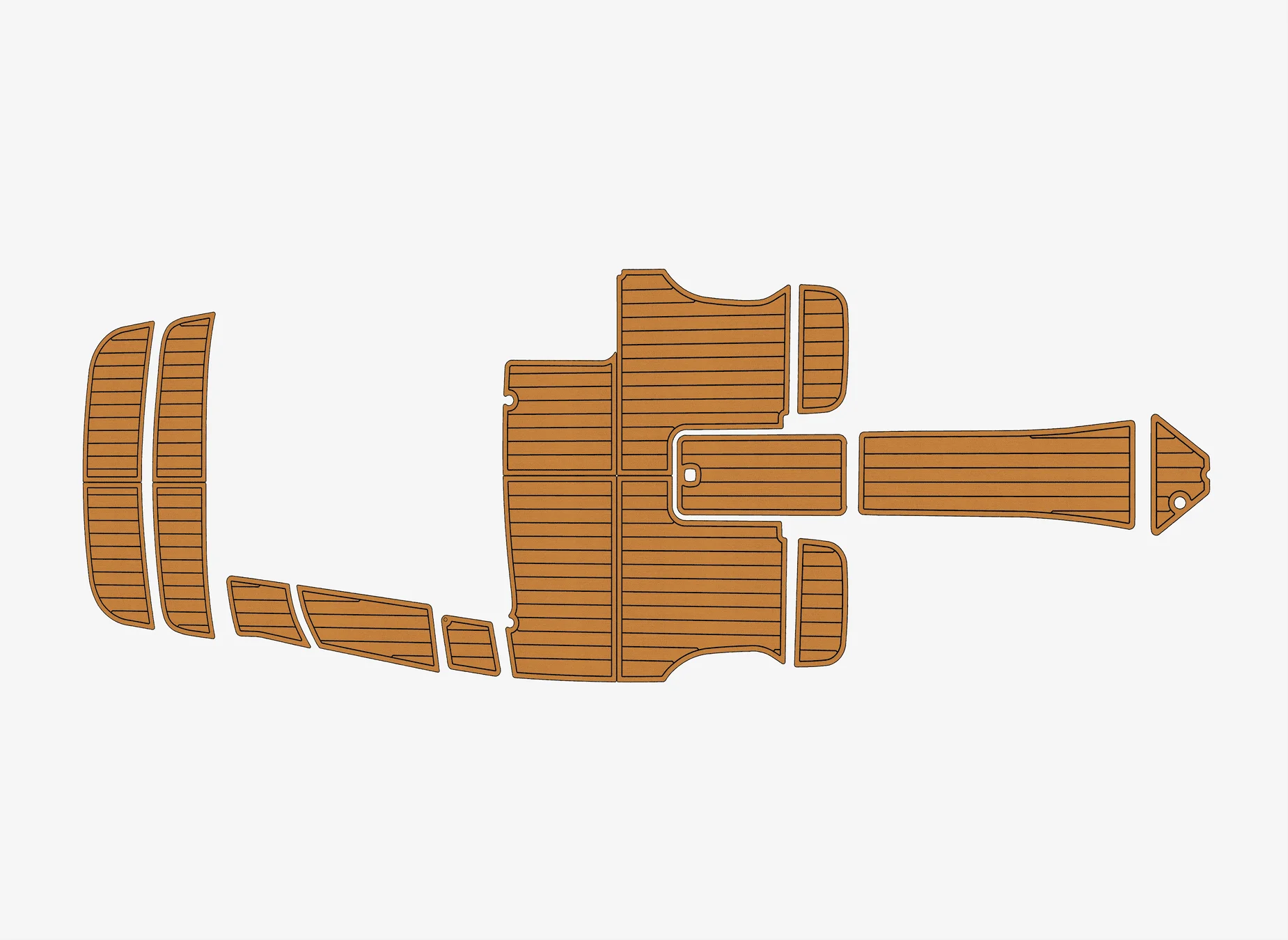 

2010 Cobalt 230 1/4" 6mm EVA foam Non-Slip PVC Teak Decking marine Mat seadek gatorstep carpet Marine Floor