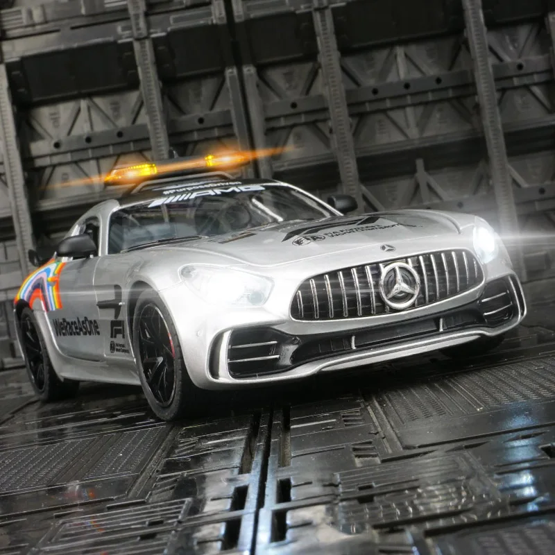

1:24 GTR AMG Safety Car Alloy Supercar Diecast Model Sound & Light Children's Toy Kid Gift Birthday Present