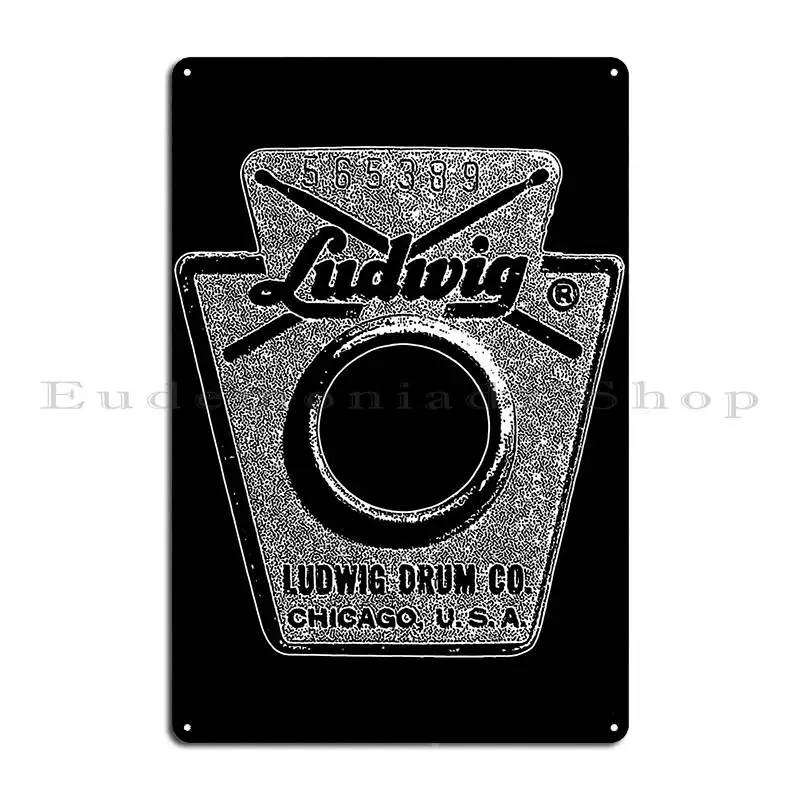 Ludwig Snare Drums Metal Sign Bar Cave Cinema Printing Wall Decor Rusty Tin Sign Poster