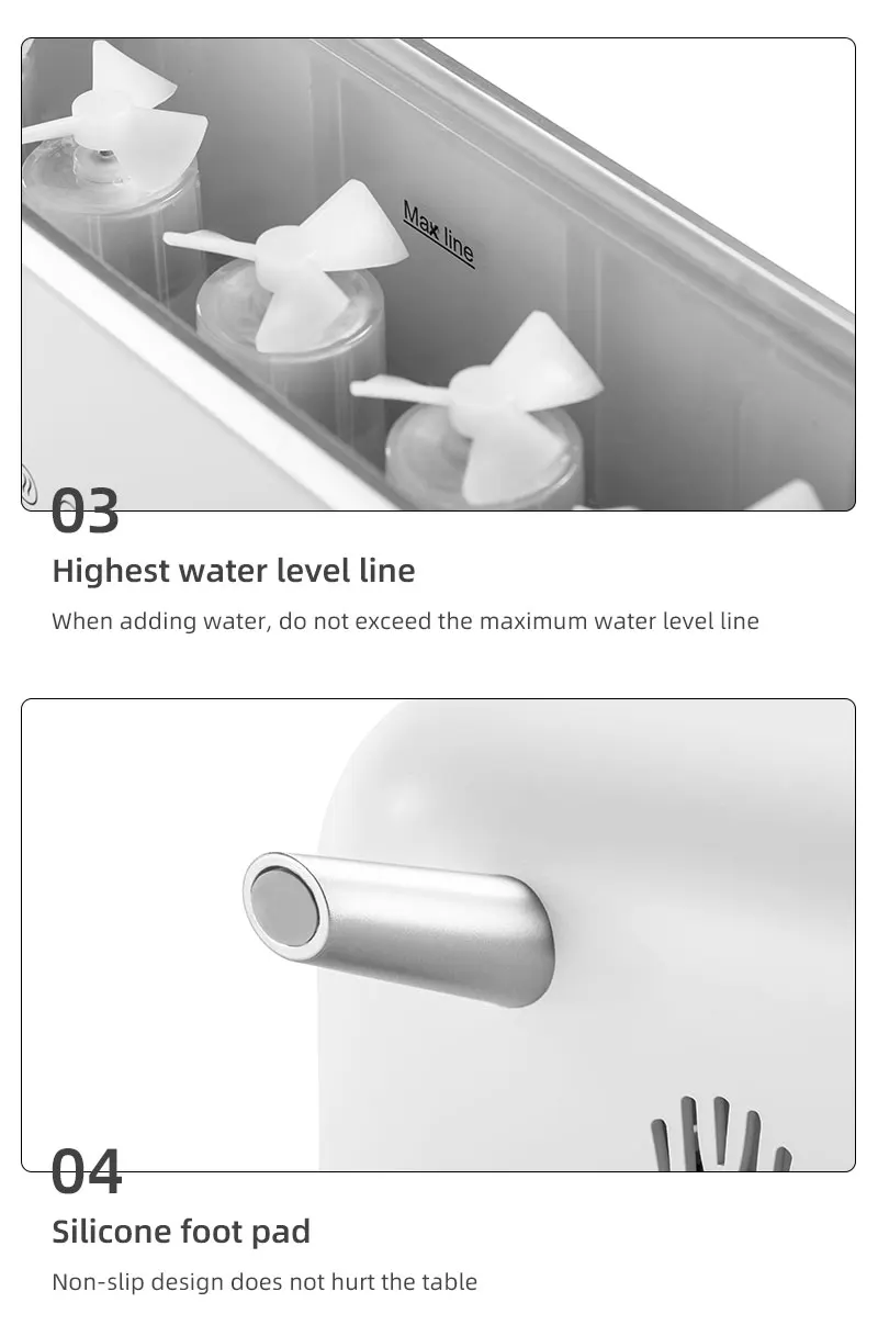 Simulierter Vulkan-Lava-Luftbefeuchter mit Farblichtern, Aroma-Diffusor, Fernbedienung, 5 Düsen, 2 Nebelmodi, tanzende Quallen – Detail 16