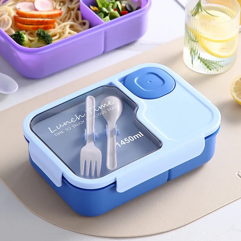 Compartments Bento Box For Students To Bring Rice Microwave Oven Salad Box Japanese Lunch Box With Tableware