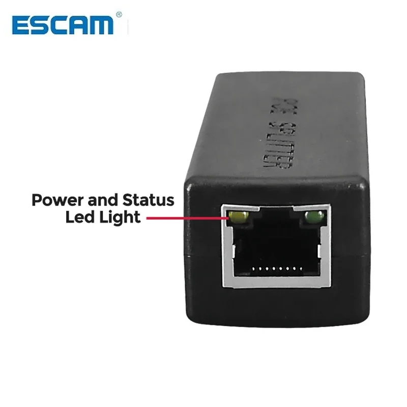 

ESCAM DC 48 В-12 В адаптер POE инжектор POE разветвитель IEEE802.3af 10/100M для IP-камеры VoIP Phone AP 15,4 Вт выход