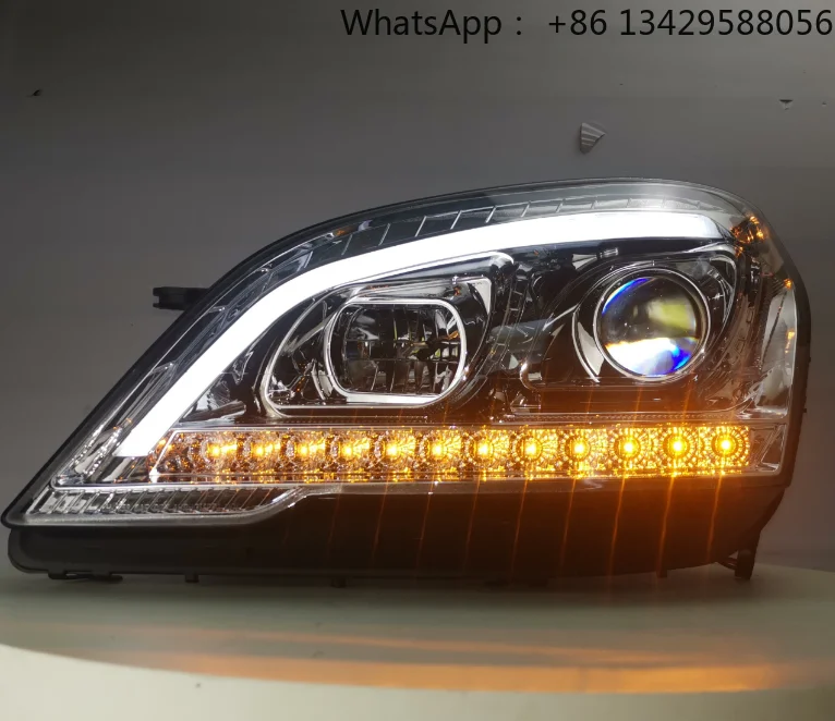 For Mercedes ML300 ML500 ML450 ML350 W164 Front Headlight Assembly Modified with LED Daytime Running Flow and Turn Signals