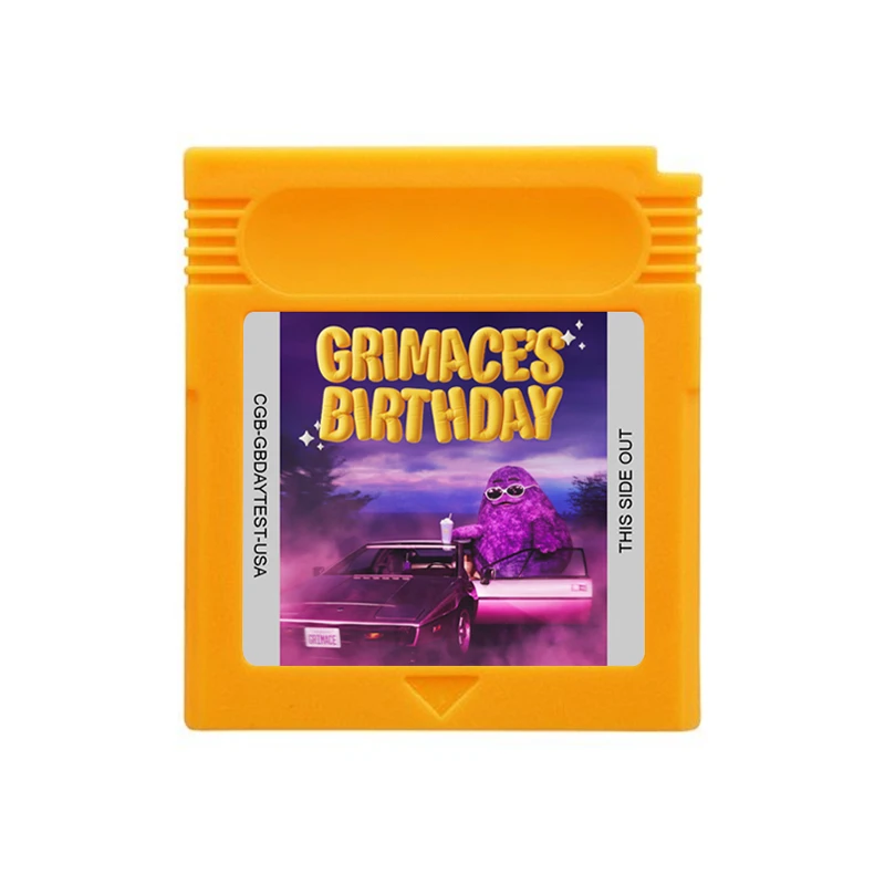 Grimace’s Birthday GBC Game Cartridge 16 Bit Video Console Card English Language for GBC/GBA