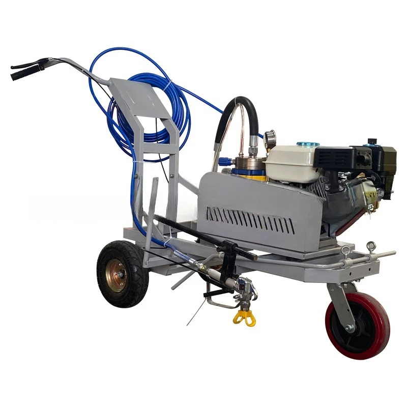 Plastic runway single spray marking machine with baffle cold spray line drawing equipment runway marking machine floor line
