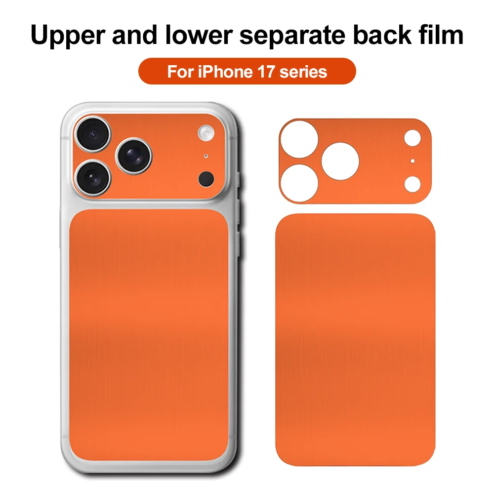 Für iPhone 17 Pro Max 17 17Pro: Konvertierbarer Aufkleber-Schutz für die Rückseite, Kameraobjektivschutz, separate obere und untere Rückseitenfolie