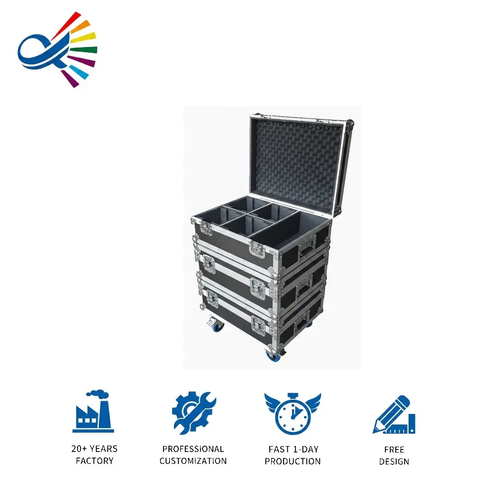 OEM ODM Multi-Function Multi-Stacking Modular Flight Case Trunk Protective Equipment Road Case For Events
