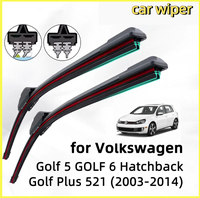 Double Rubber Car Wiper for Volkswagen Golf 5 Hatchback Golf Plus 521 Front Wiper Blades Brushes Cutter Accessories Windscreen